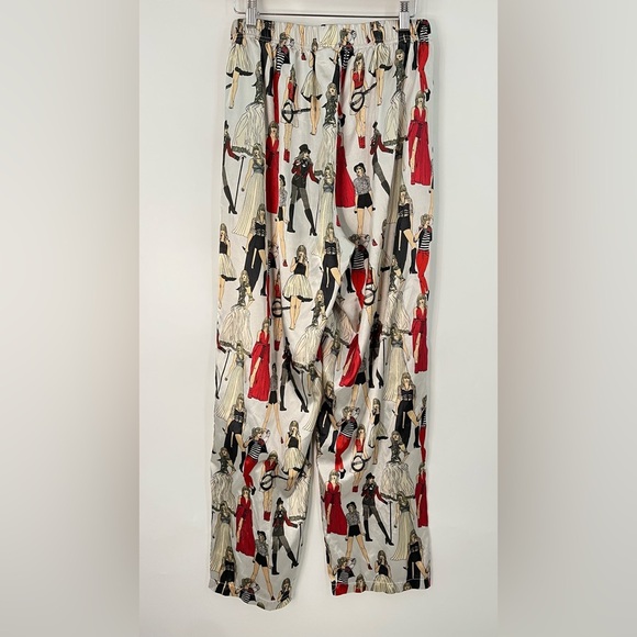 Taylor Swift L Red Era pajama pants large satin 0780 polyester sleep lounge - Picture 4 of 8